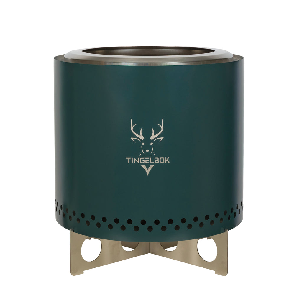 Rookloze vuurkorf - medium design fire pit -  inclusief starterkit - ideaal Vaderdag cadeau - Tingelbok Flame