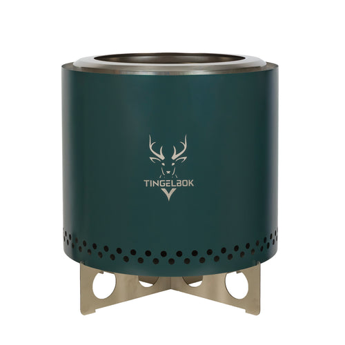 Rookloze vuurkorf 38 cm – Tingelbok Flame (€179 + gratis hoes)