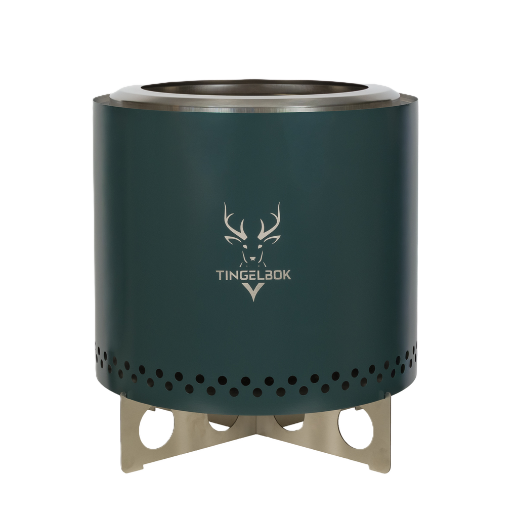 Rookloze vuurkorf 38 cm – Tingelbok® Flame (€179 + gratis hoes)