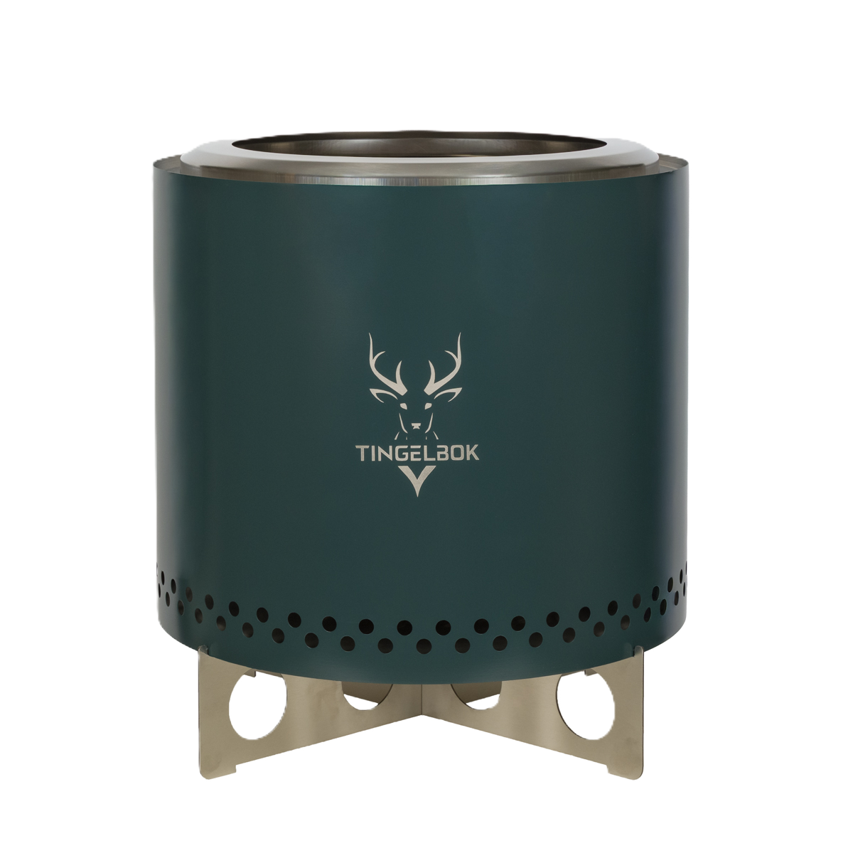 Rookloze vuurkorf 38 cm – Tingelbok® Flame (€179 + gratis hoes)