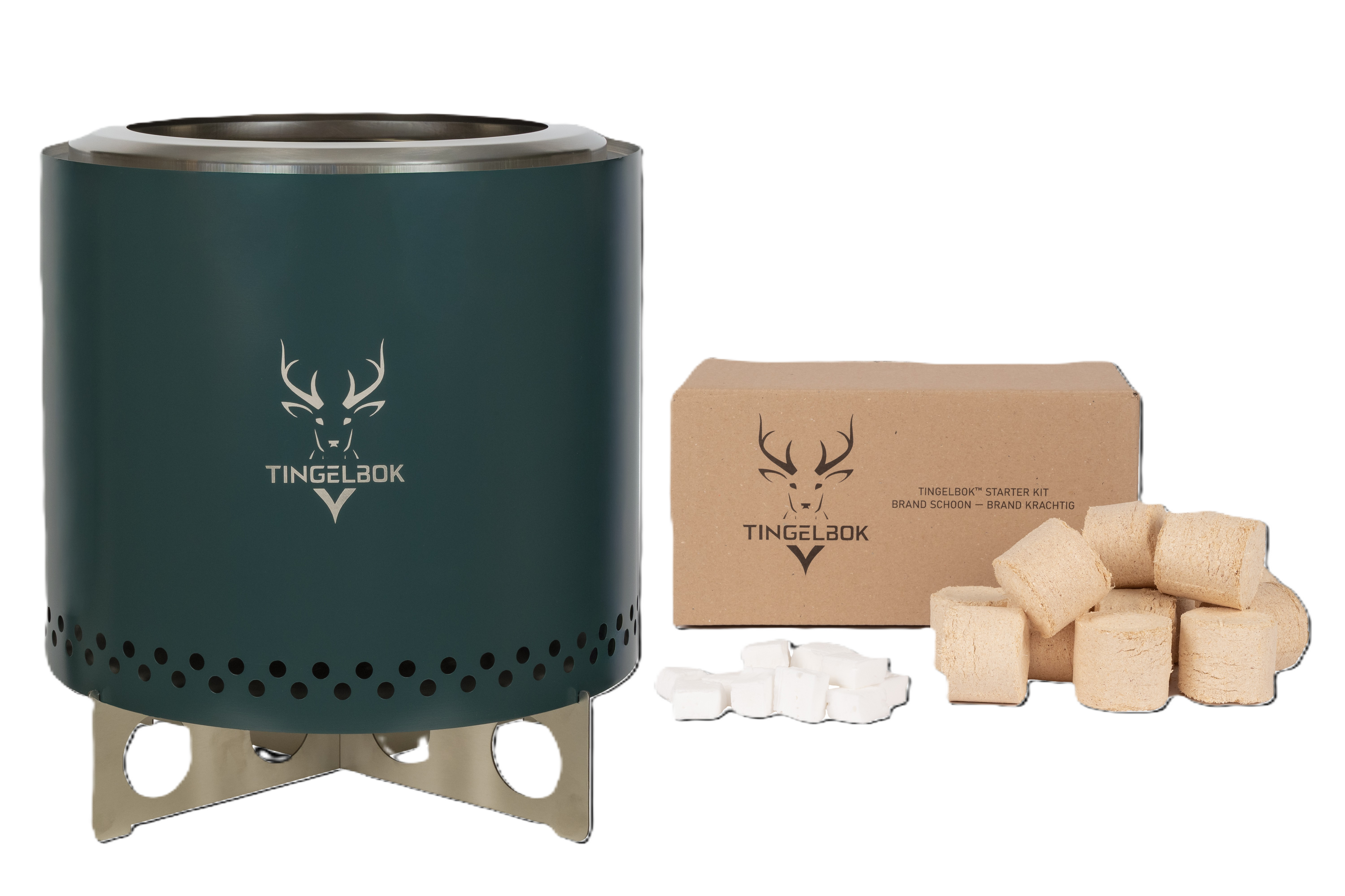Tingelbok® Flame 38cm – rookloze vuurkorf met starterkit