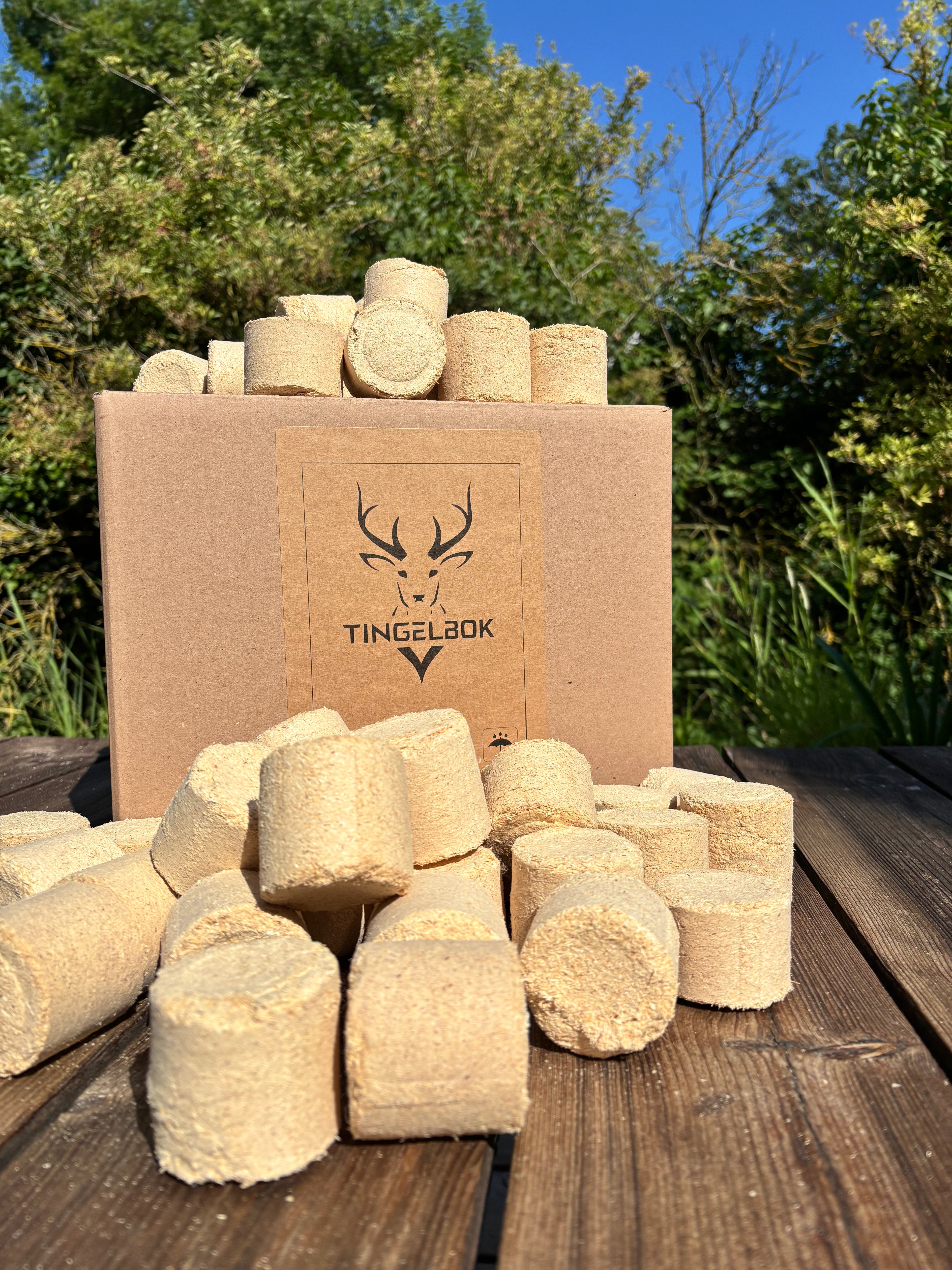 Bokkieblokken™ XL – 9 kg originele mini houtblokken voor rookvrije vuurkorven