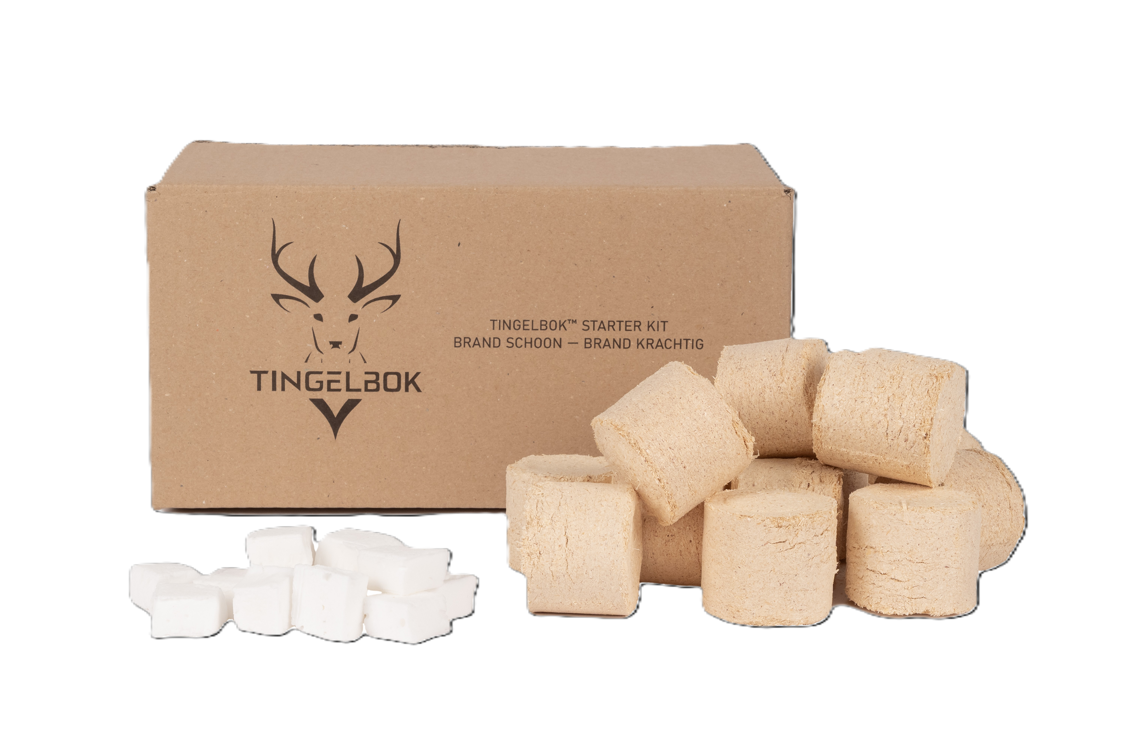 Mini houtblokken voor rookvrije vuurkorf – beter dan pellets | Tingelbok Starterkit