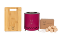 TINGELBOK® Ember Pink™ 22cm – Smokeless Firepit incl. Starterkit, Hoes & Gratis Snijplank